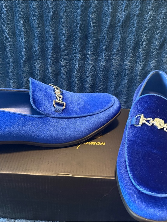 Other - Men's Velvet Bit Loafers in Royal Blue